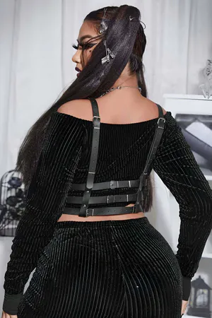 Fancy Leather Chest Harness, Women's Over Chest Harness - APFT955