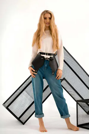 Leather Skirt Harness Belt for Women - Edgy Adjustable Waist