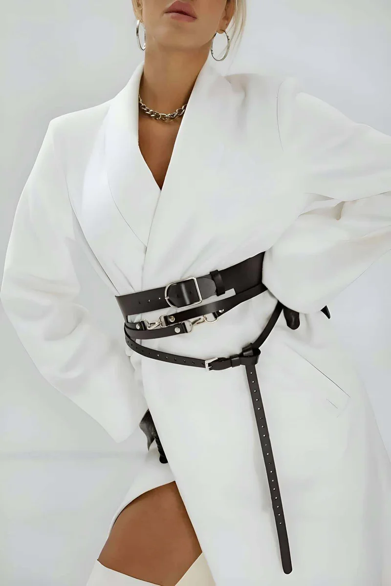 Stylish Women's Leather Belt, Stylish Women's Belt, Belt Over Dress - APFT1129