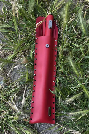 Red Whip with Leather Bag, Stylish Leather Whip, Sexy Accessory - APFT1287