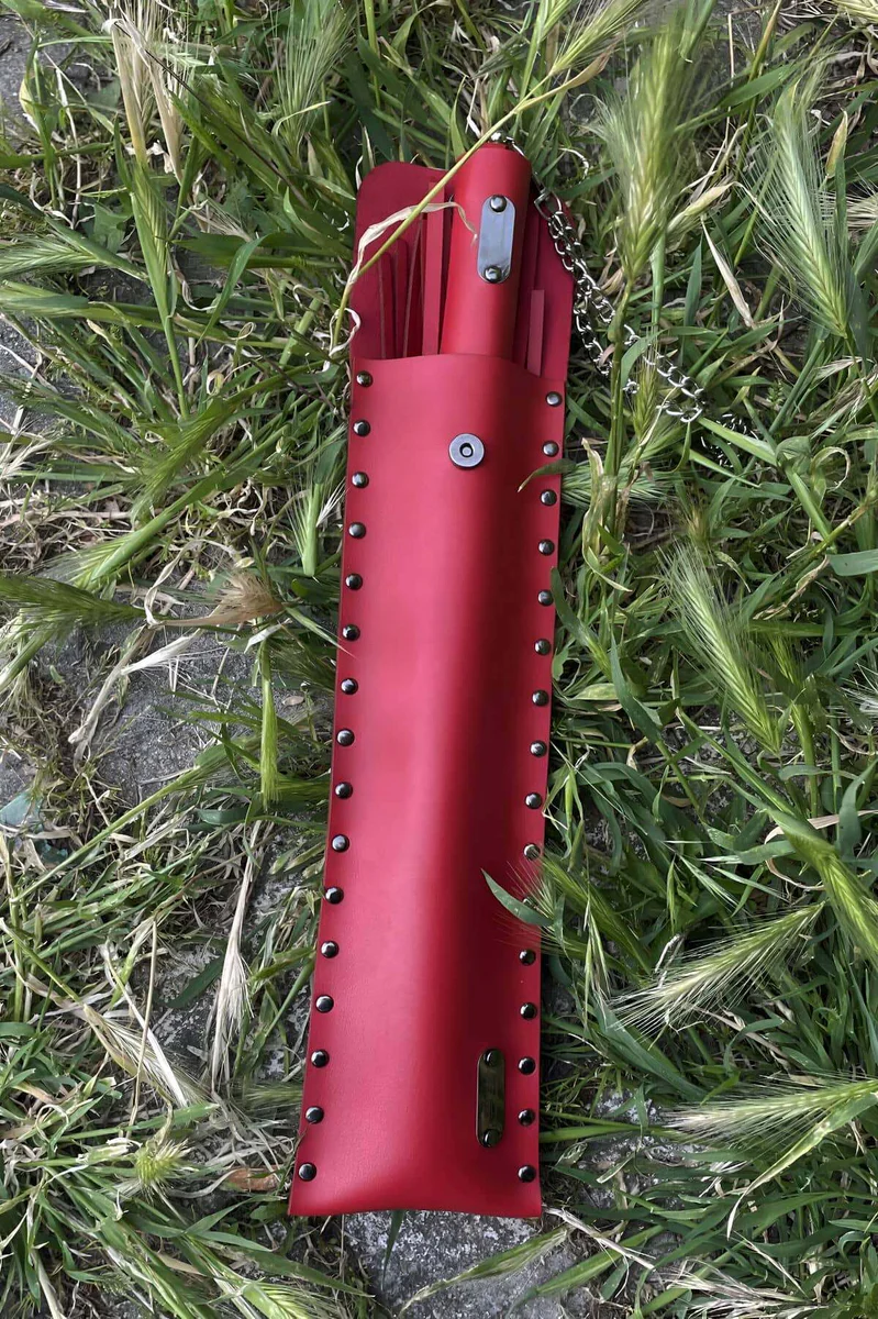 Red Faux Leather F