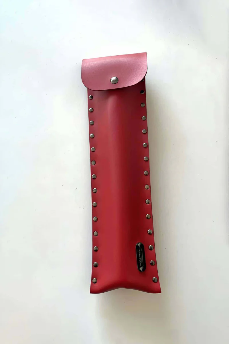 Red Faux Leather F