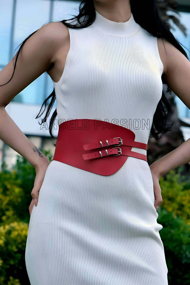 Leather Corset Belt, Dress Belt, T-Shirt Belt - APFT604