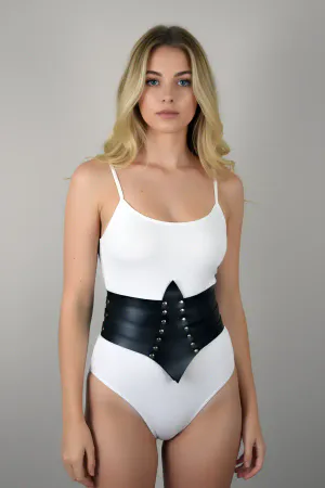 Leather Corset Belt Over Dress, Belt Over Dress, Belt Over Shirt - APFT1087