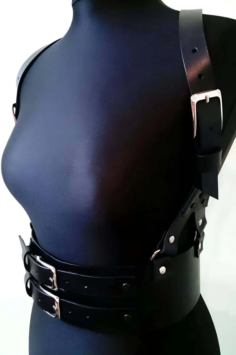 Leather Corset Harness, Stylish Dress Belt - APFT914