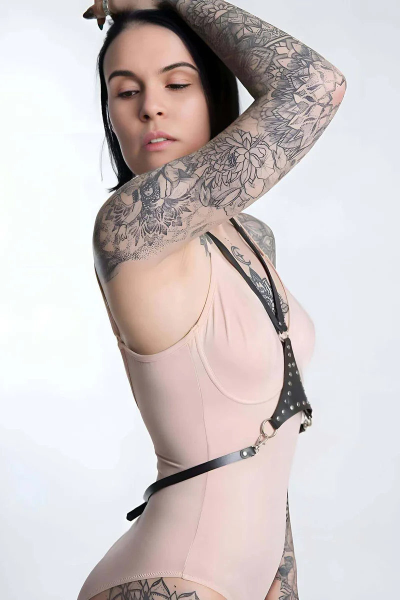 Vegan Leather Chest Harness with
