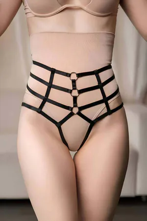 Open Crotch High Waist String Elastic Harness - APFT1211