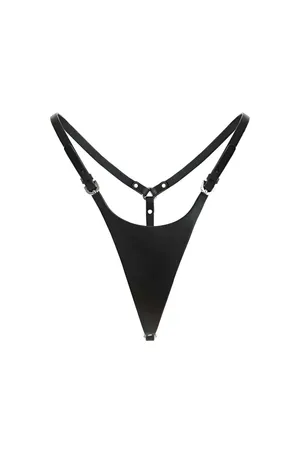 Fancy Leather Panties, Brazilian Thong - APFT1133