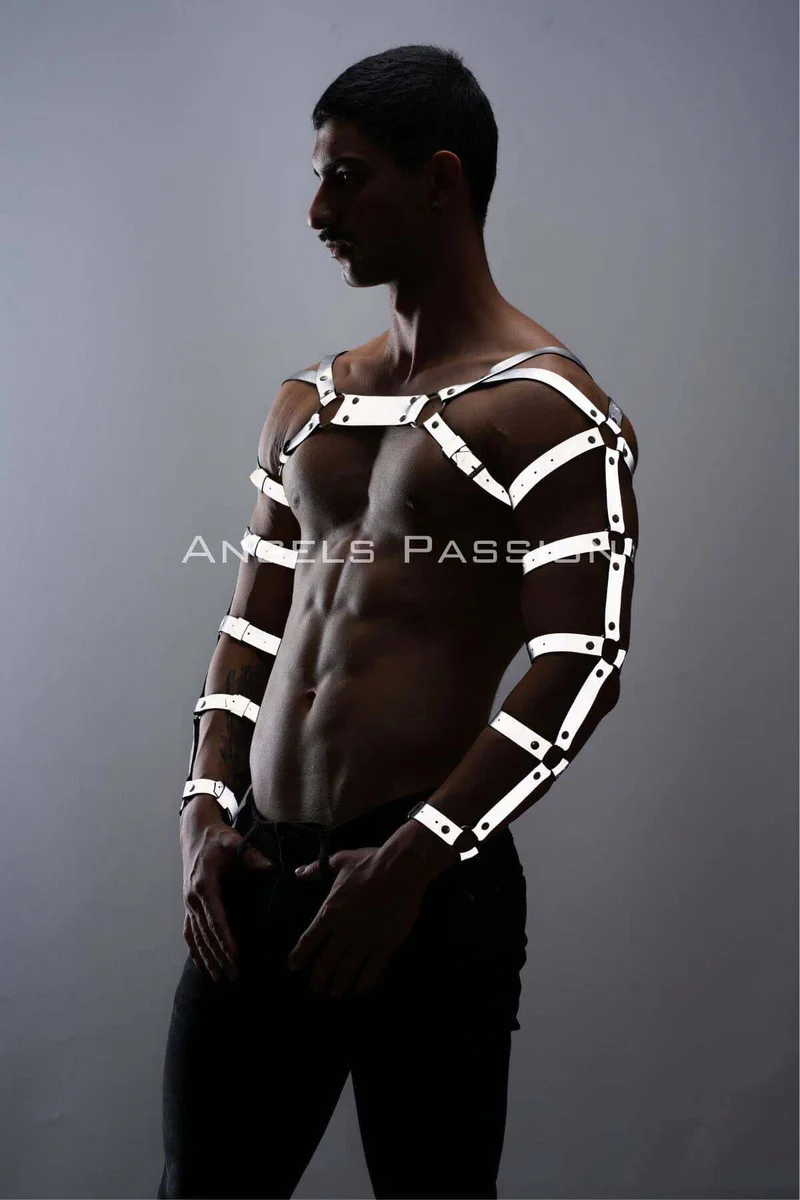 Reflective (Reflected in the Dark) Men's Wrist - Arm - Shoulder Harness - APFTM5