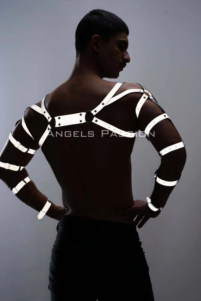 Reflective (Reflected in the Dark) Men's Wrist - Arm - Shoulder Harness - APFTM5