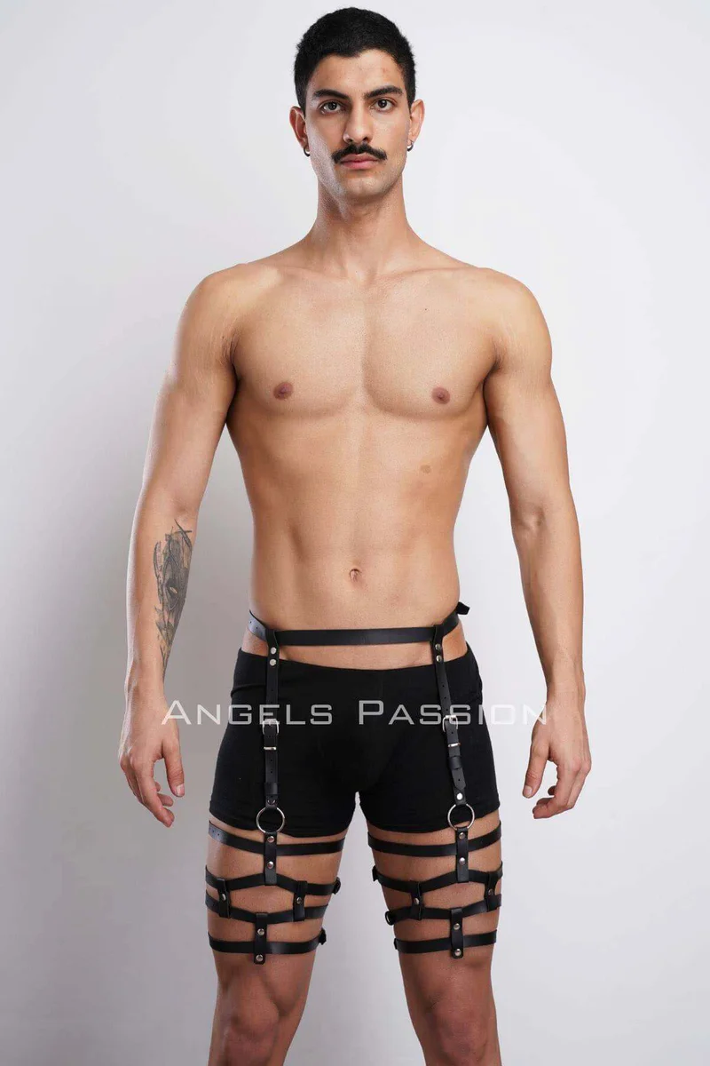 Faux Leather Leg Accessory Worn