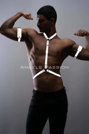 Reflective Reflective in the Dark (Reflective) Men's Chest and Biceps Harness Set - APFTM15