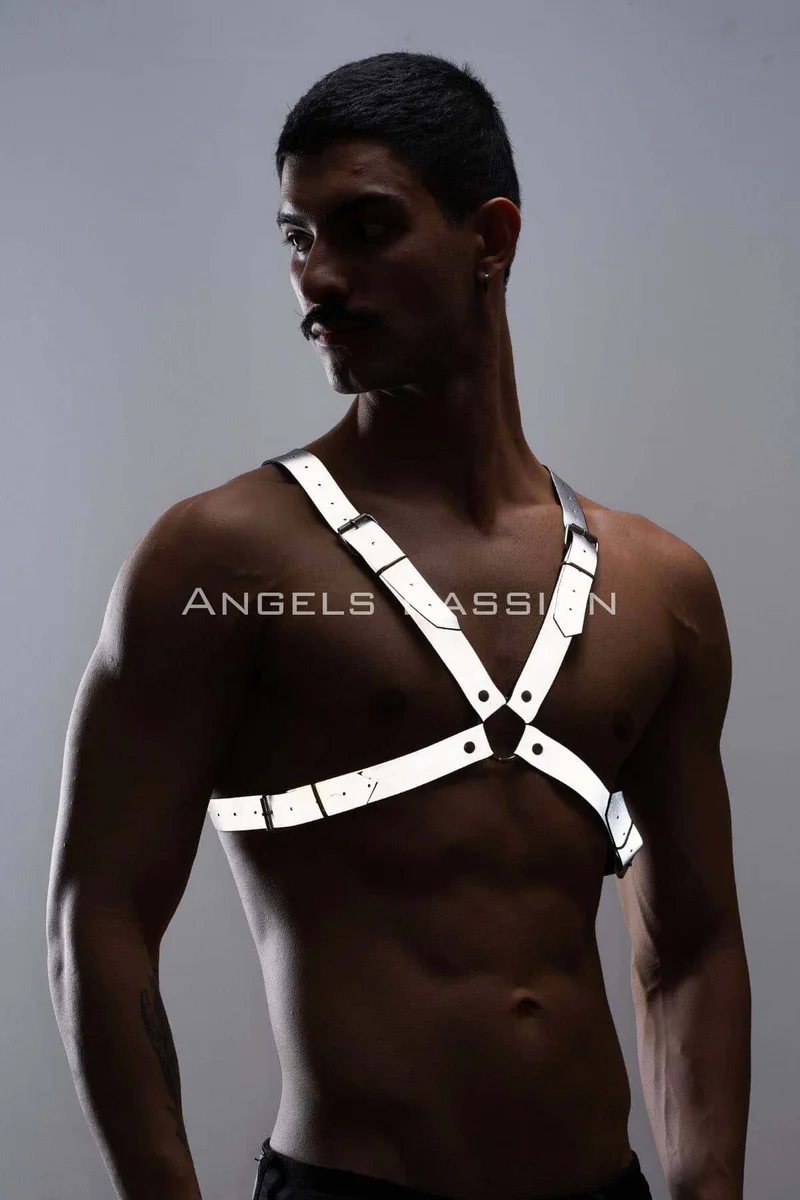 Festival reflective silver body outfit with D-