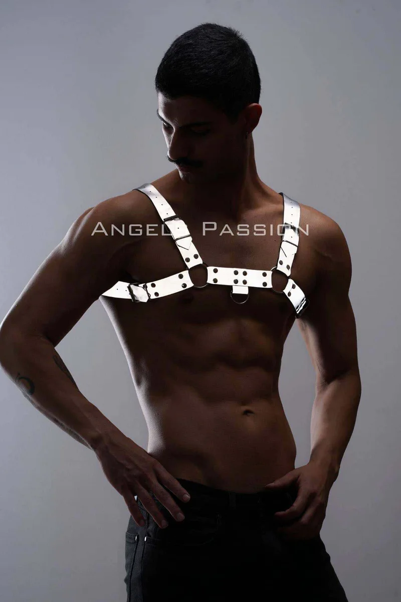 Reflective men's festival harness