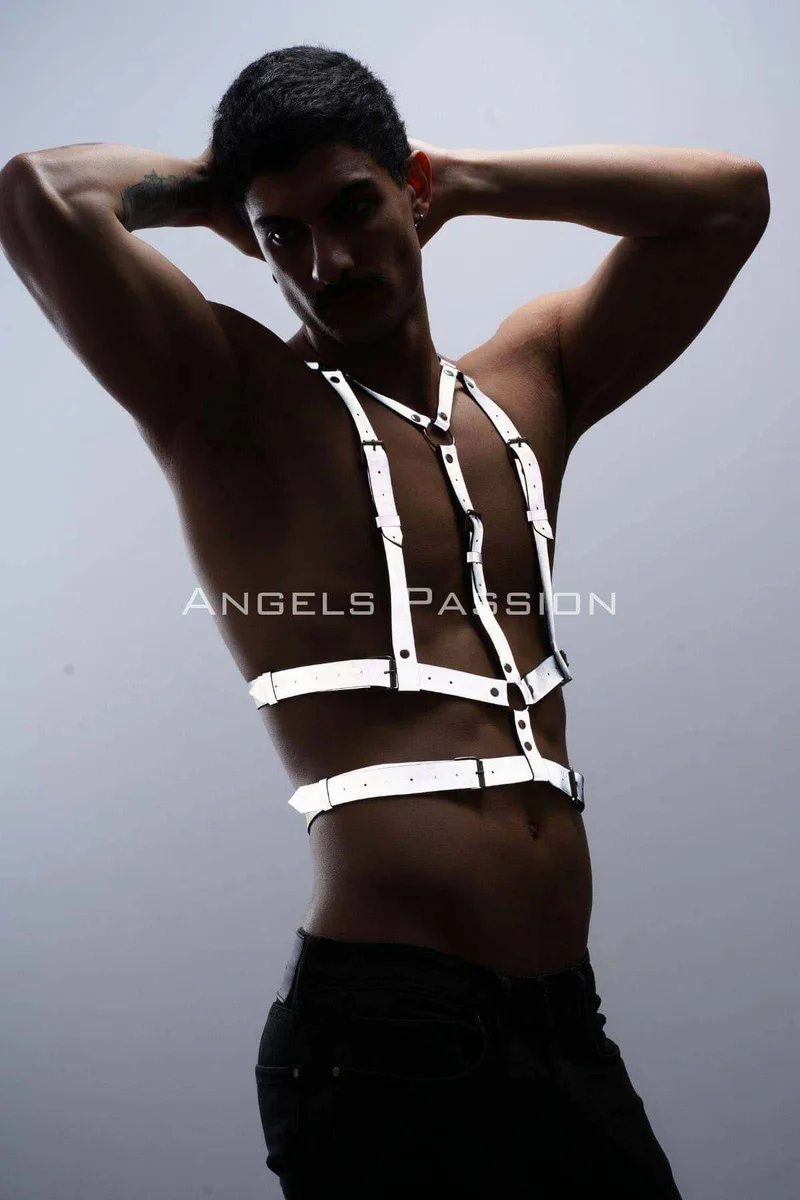 Reflective rave top, silver,