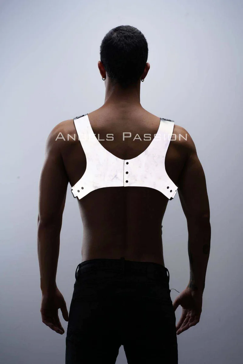 Glow in the Dark - Reflective Trousers Suspenders, Men's Chest Harness - Reflective Clubwear - APFTM135