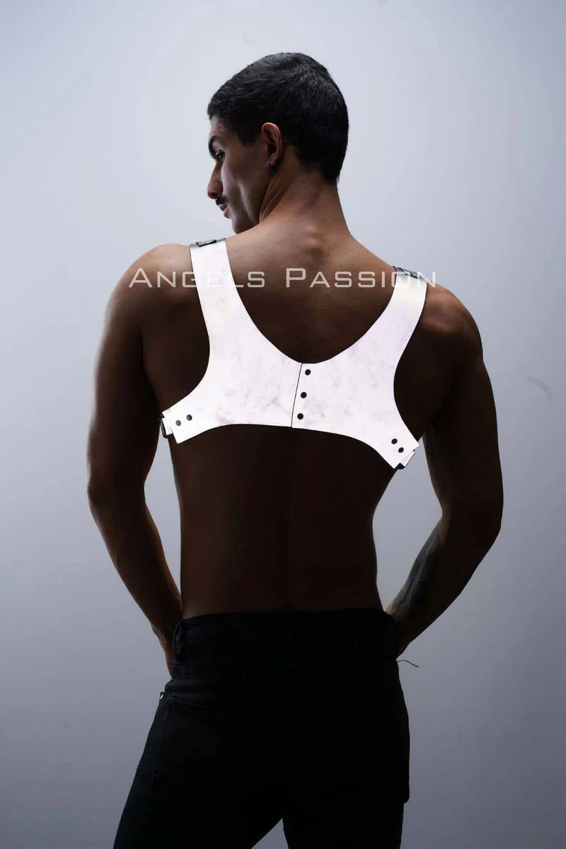 Glow in the Dark - Reflective Trousers Suspenders, Men's Chest Harness - Reflective Clubwear - APFTM135