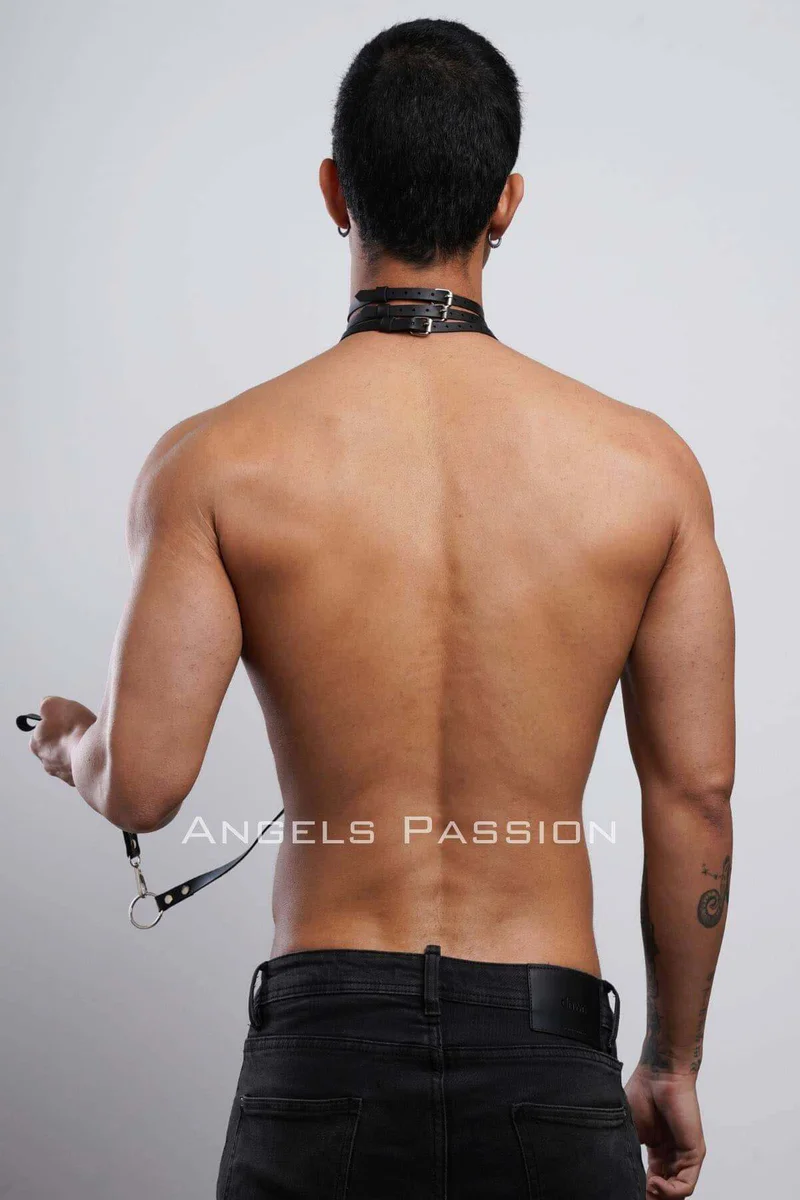 Black Triple-Strap Collar Harness with