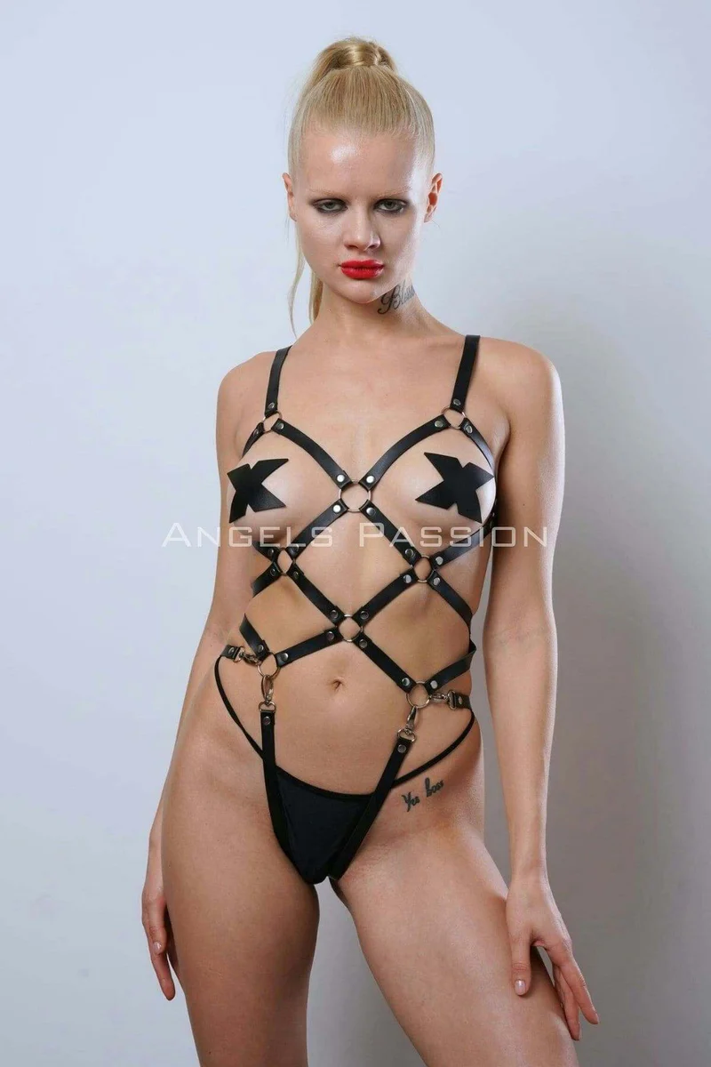 Leather Body Harness – Adjustable Strappy Full Body Lingerie