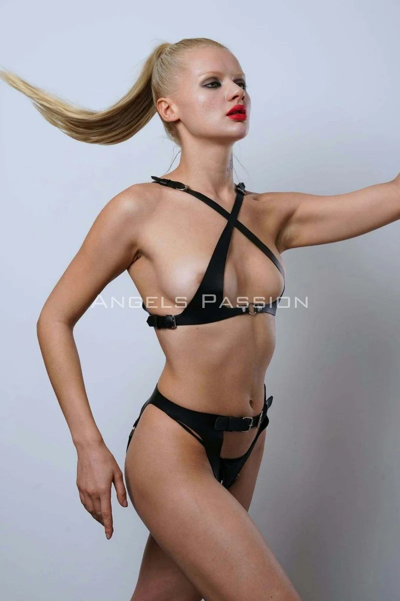 Black Harness Brief Underwear Detail