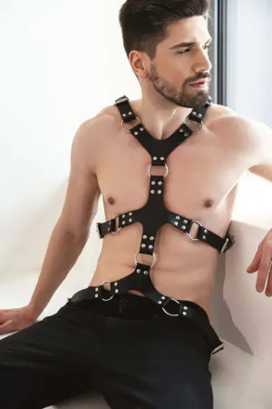 Men's Leather Chest Harness - APFTM212