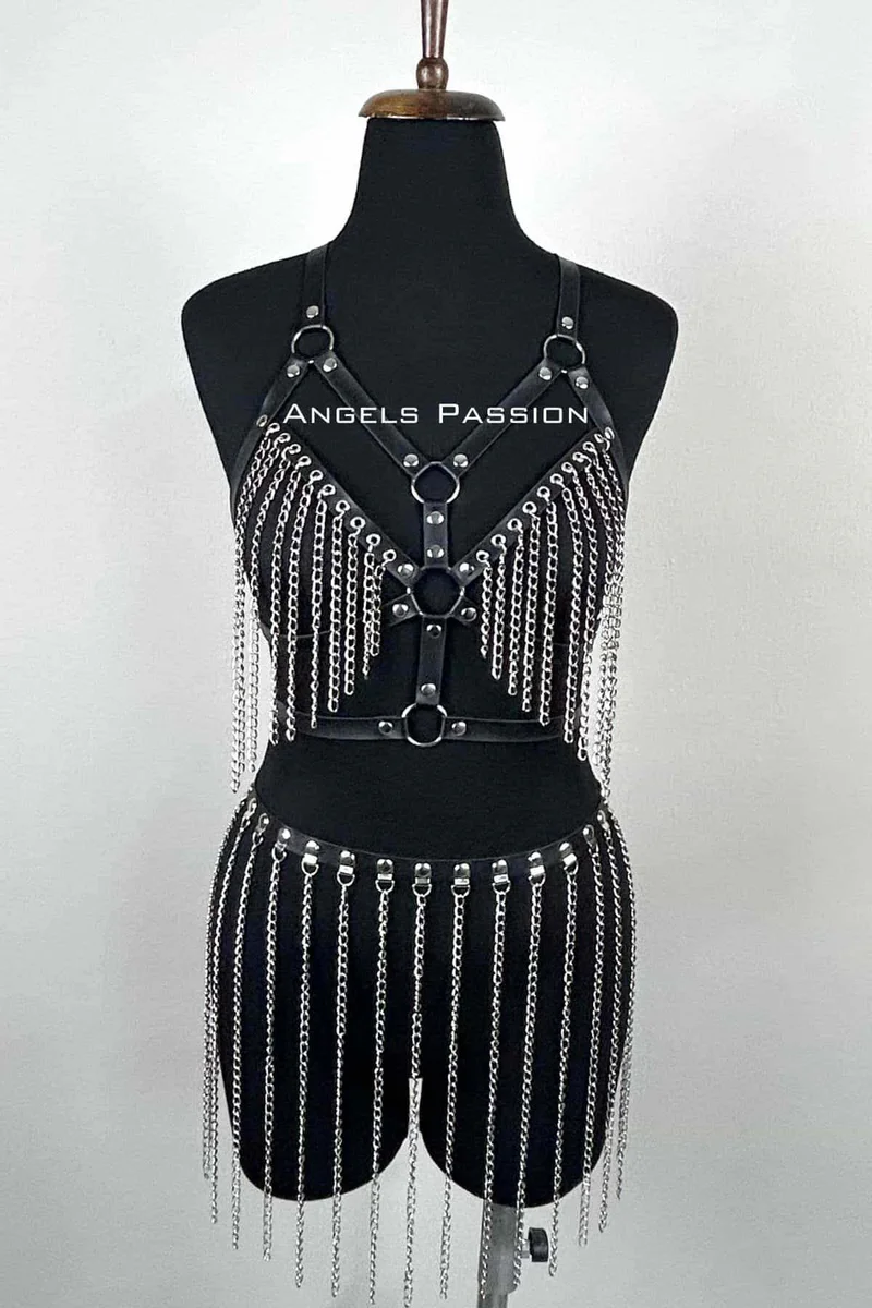 Festival Body Harness Outfit Black