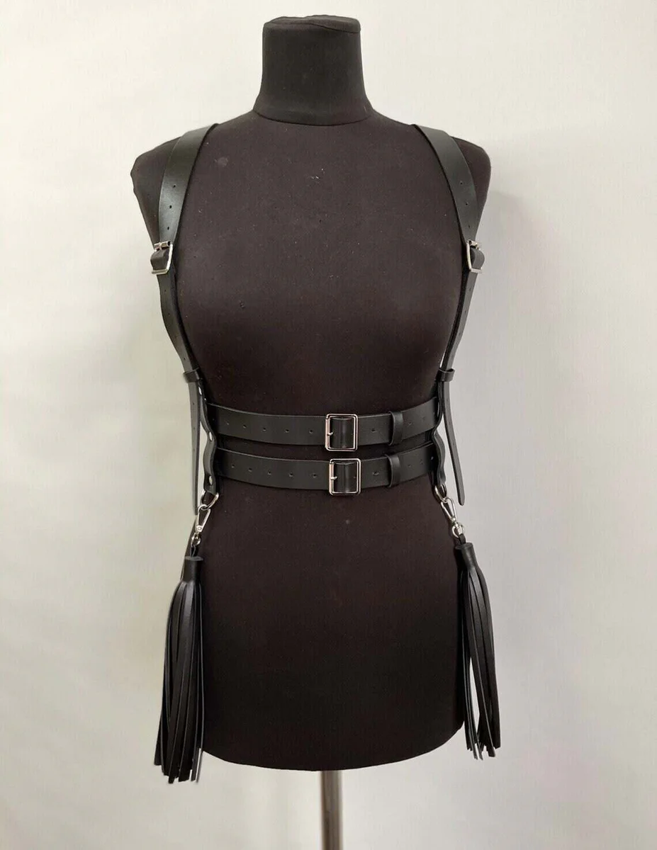 Faux Leather Harness black full