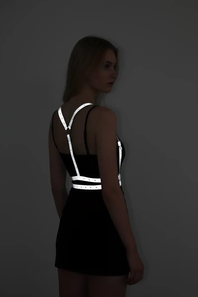Reflective Chest Harness for Women - Adjustable Festival Accessory