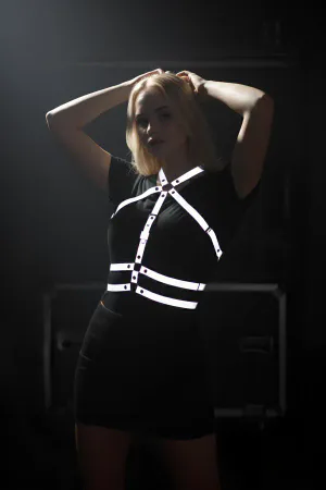 Reflective Chest Harness for Women - Dazzling Festival Rave Wear