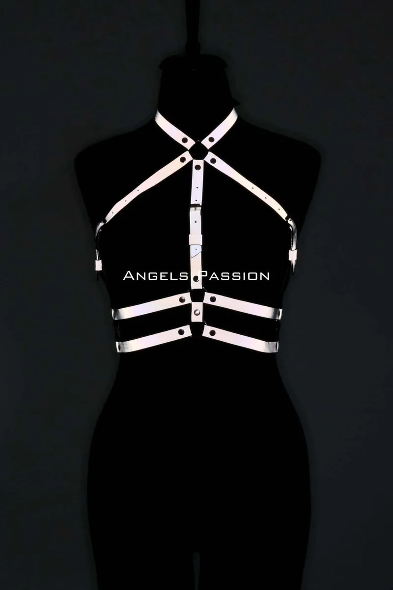 Reflective Chest Harness for Women - Dazzling Festival Rave Wear