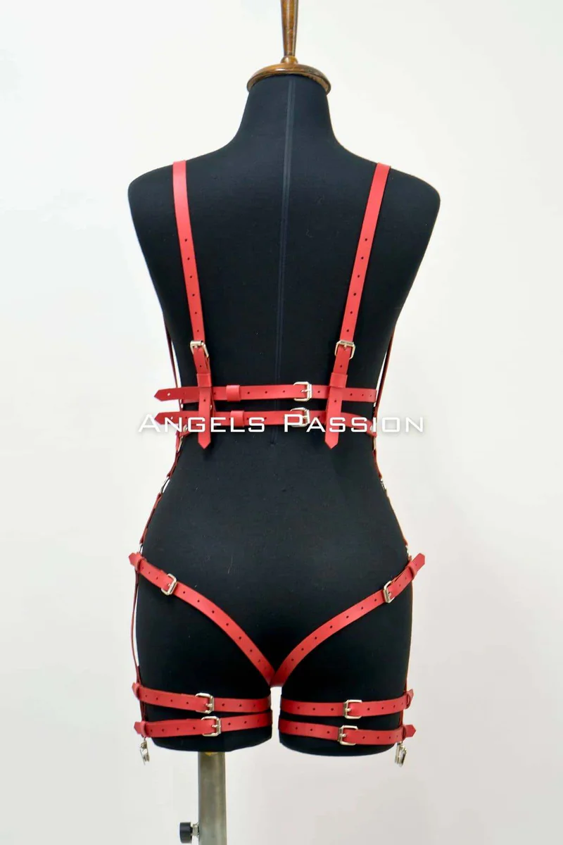 Faux Leather Body Harness - Adjustable Strap Fashion Accessory