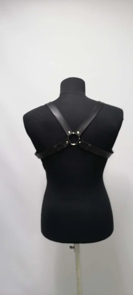 Black adjustable chest harness lingerie