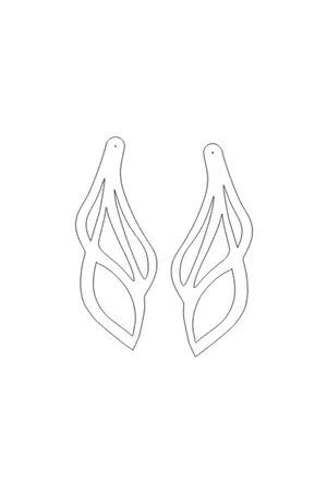 White Reflective Dangle Earrings, Stylish Laser Cut Earrings - APBJ001