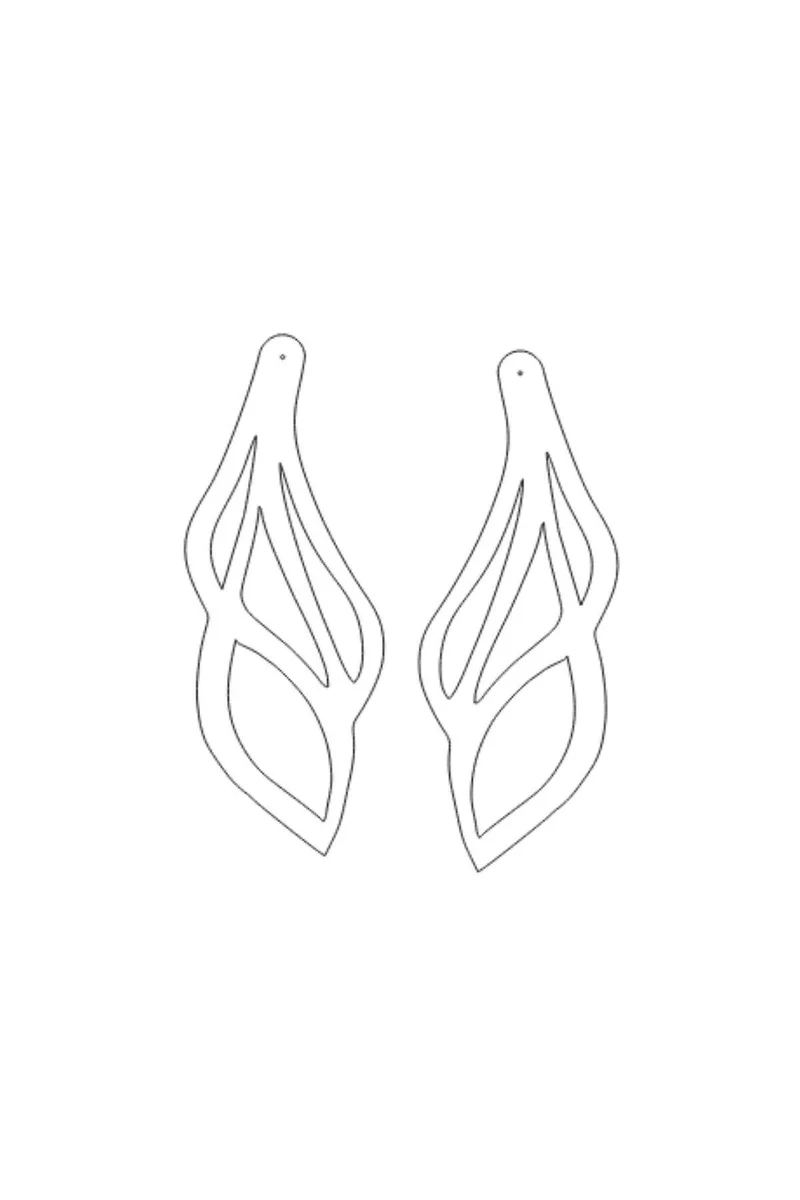 Abstract Reflective Earrings Worn View Event