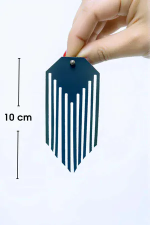Rainbow Reflective Tassel Earrings, Stylish Laser Cut Earrings - APBJ016