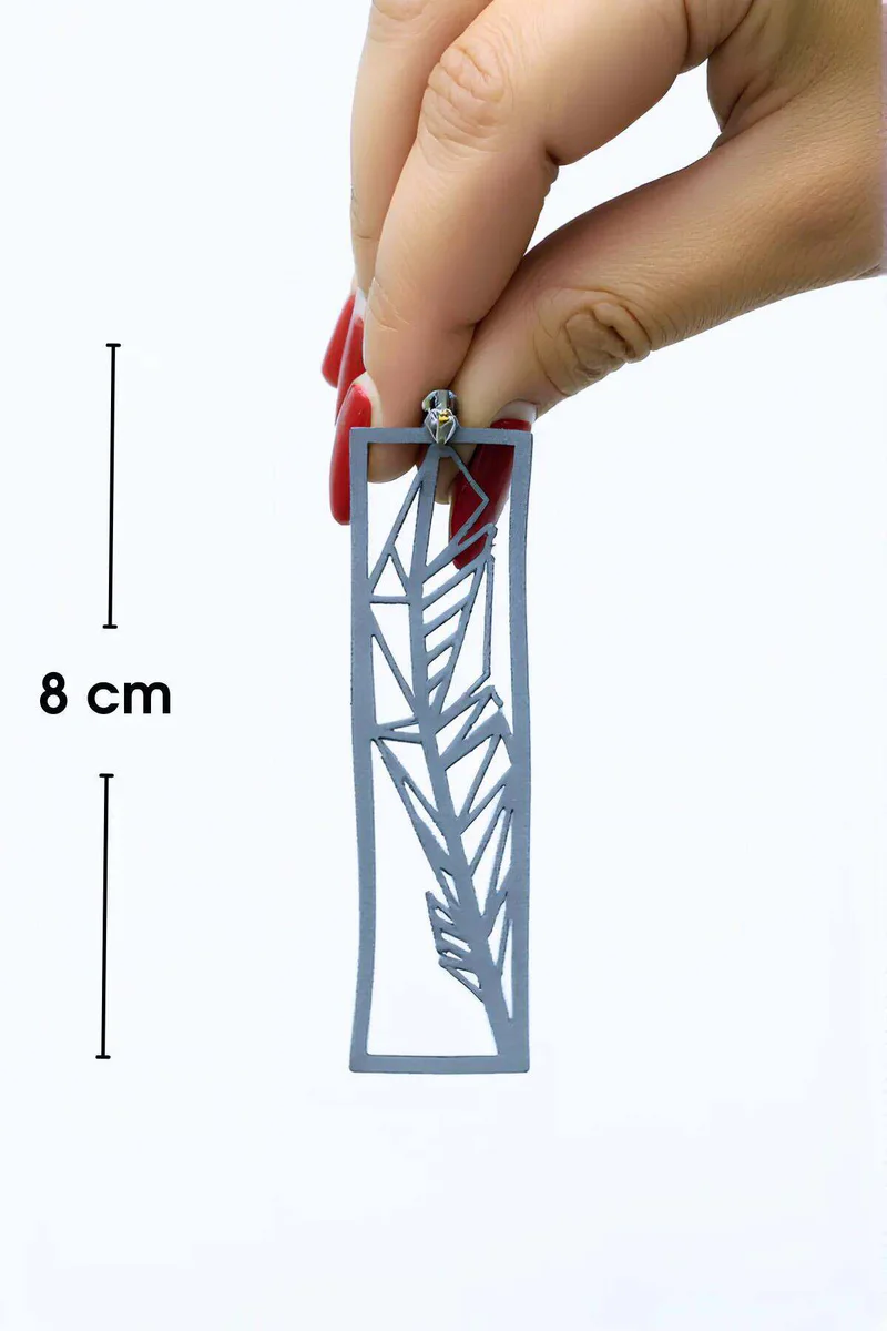 Reflective drop earrings close-up