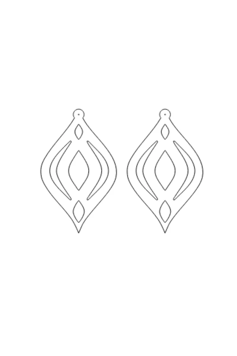 Laser Cut Drop Earrings reflective gradient