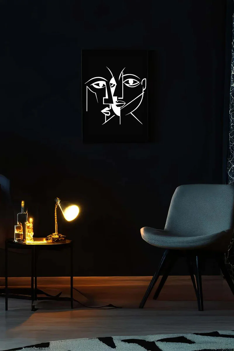 Abstract wall art close-up