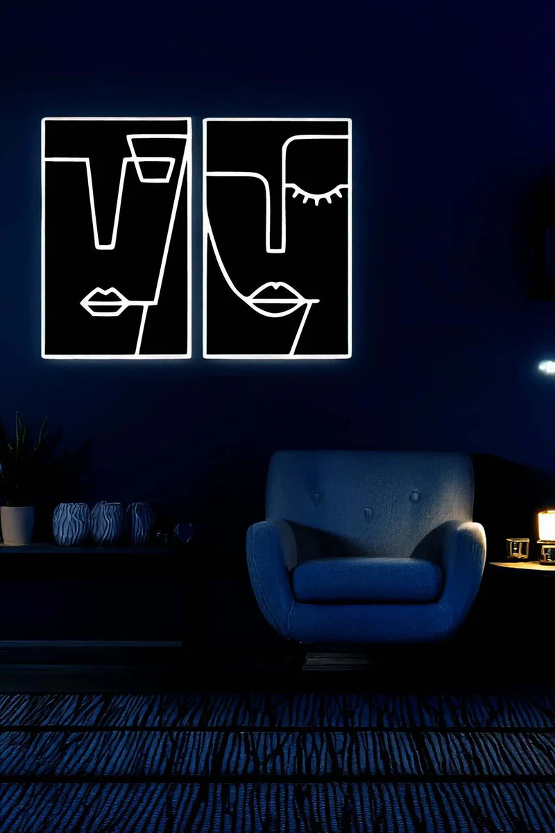 Minimalist Wall Art Panels Close