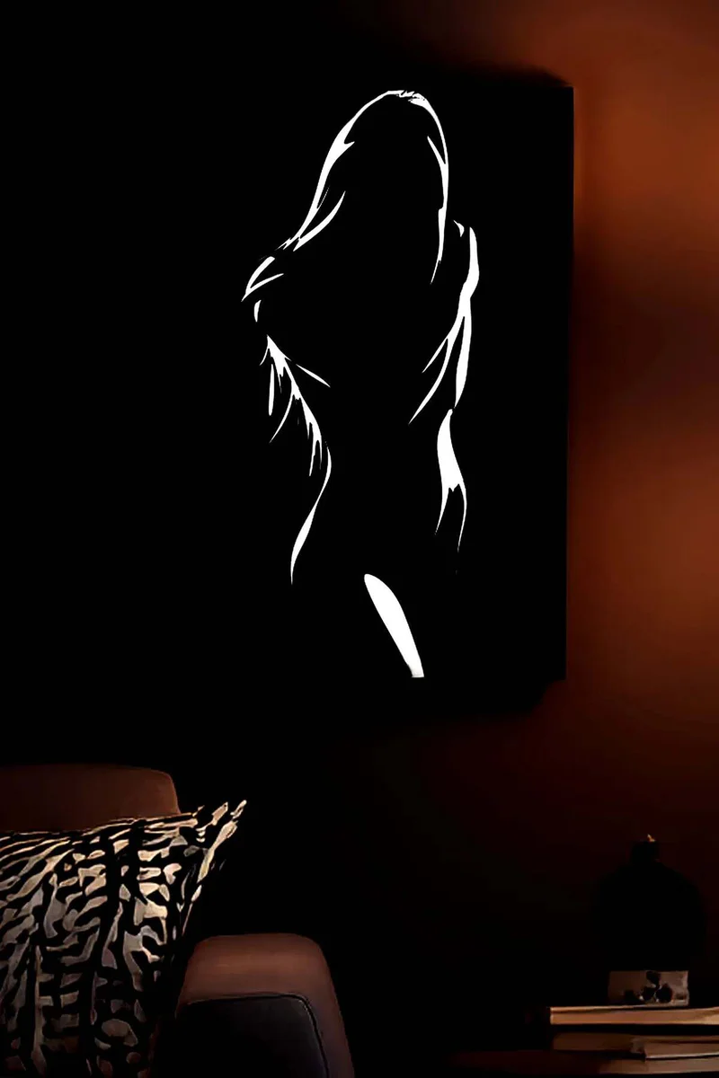 Black Canvas Art Female Form