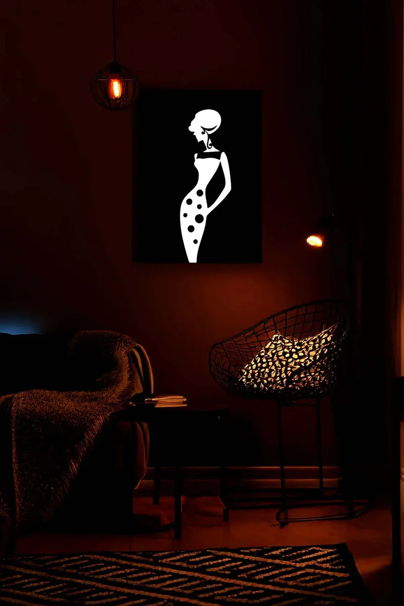 Reflective Wall Art Silhouette Side