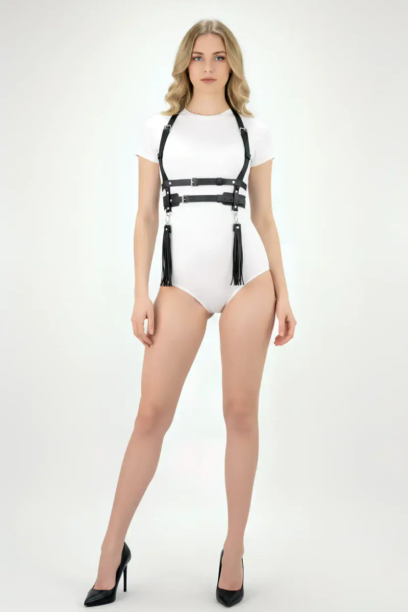 Black Festival Harness Outfit with F