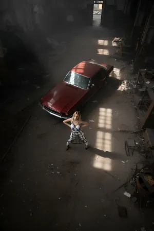 Full Body Harness Outfit for Women - Bold Grid Strap Design