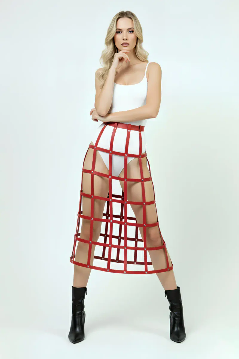 High Waist Cage Skirt Side Profile