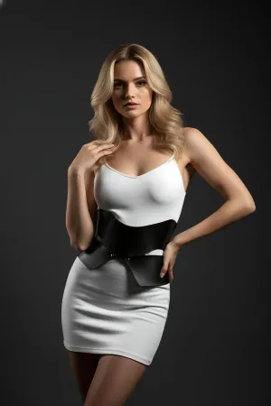 Black Women's Belt Wide Thick Waist Accessory - APFT1425