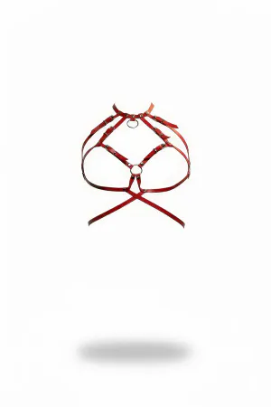 Red Women's Belt Multi-Strap Metal Buckle Body Accessory - APFT330