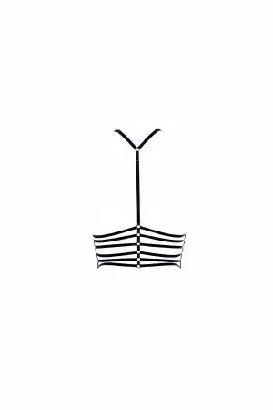 Black Women's Belt Multi-Strap Corset Type Body Accessory - APFT367