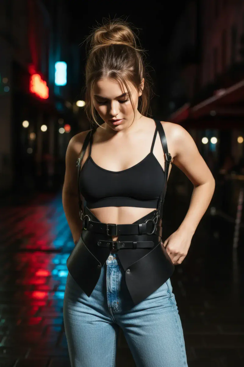 Underbust Harness Waist Detail Adjustable Buck
