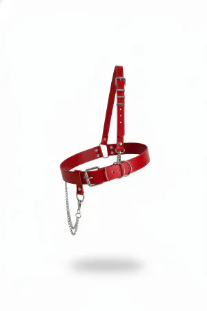 Red Women's Belt Chain Detailed Waist Belt with Shoulder Accessories - APFT620