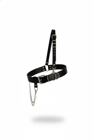 Black Women's Belt Chain Detailed Body Accessory - APFT620
